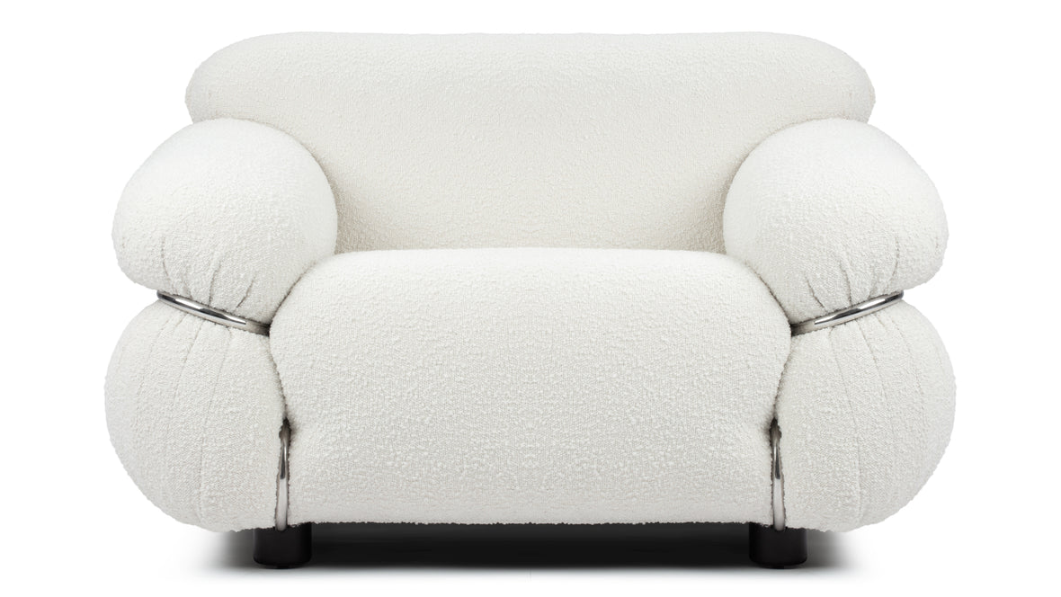 Sesann - Sesann Lounge Chair, White Boucle