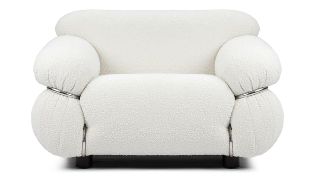 Sesann - Sesann Lounge Chair, White Boucle