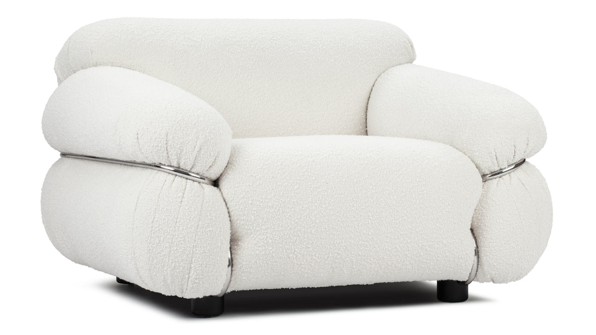 Sesann - Sesann Lounge Chair, White Boucle