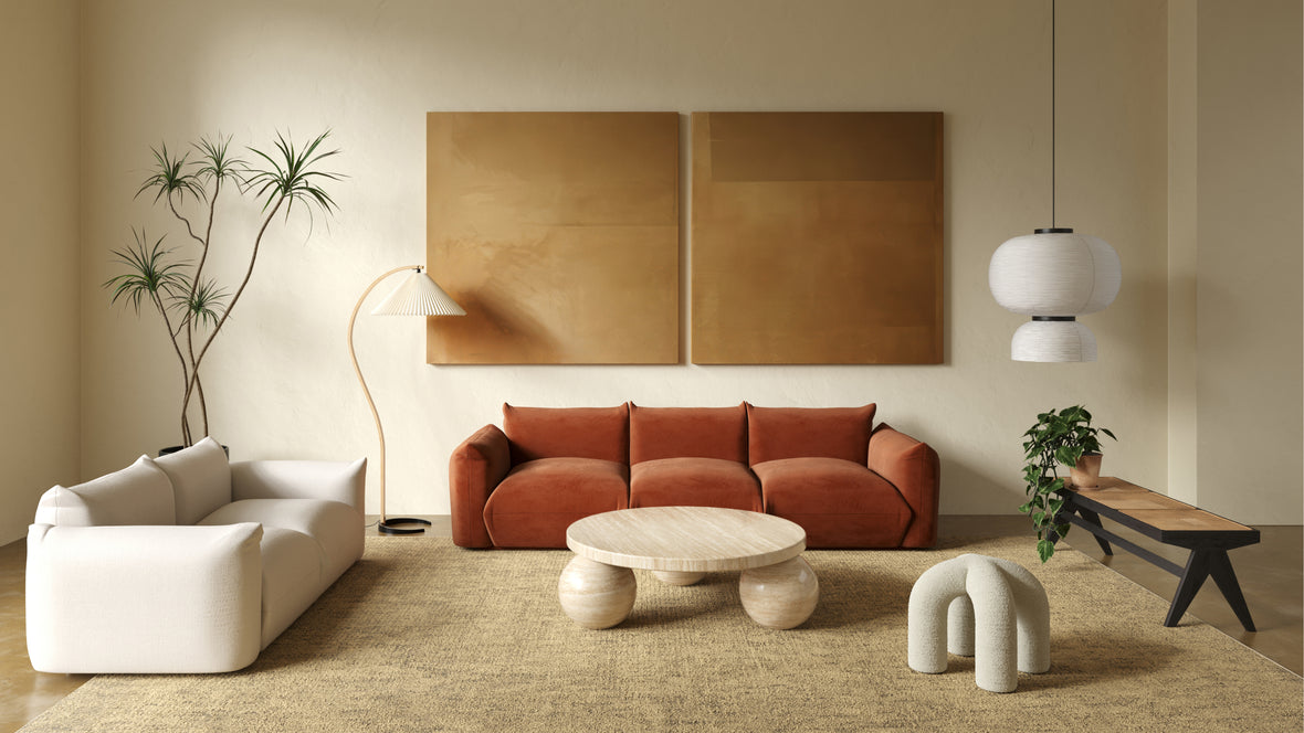 Marenco - Marenco Three Seater Sofa, Spice Velvet
