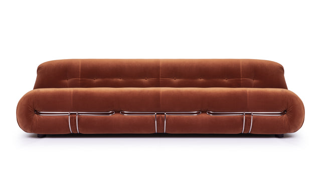 Soriana - Soriana Three Seater Sofa, Spice Velvet