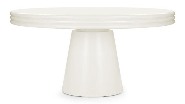 Pascal - Pascal Round Dining Table, Ivory, 59in