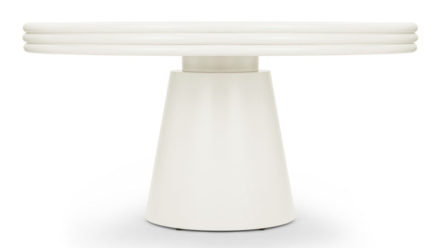 Pascal - Pascal Round Dining Table, Ivory, 59in