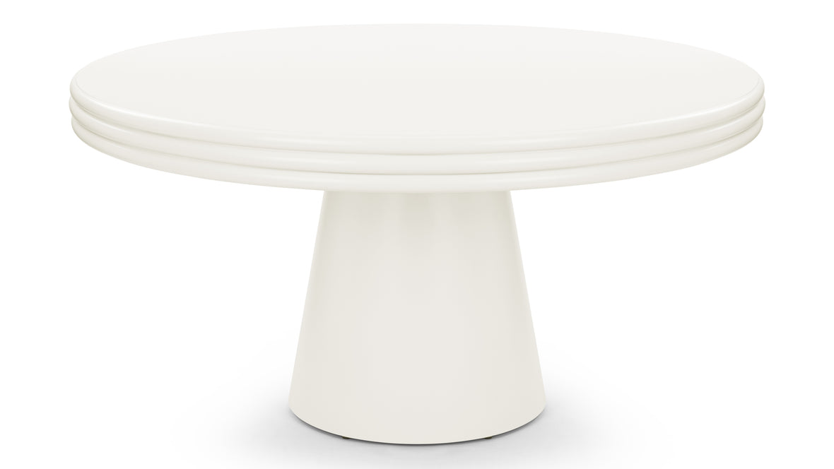 Pascal - Pascal Round Dining Table, Ivory, 59in