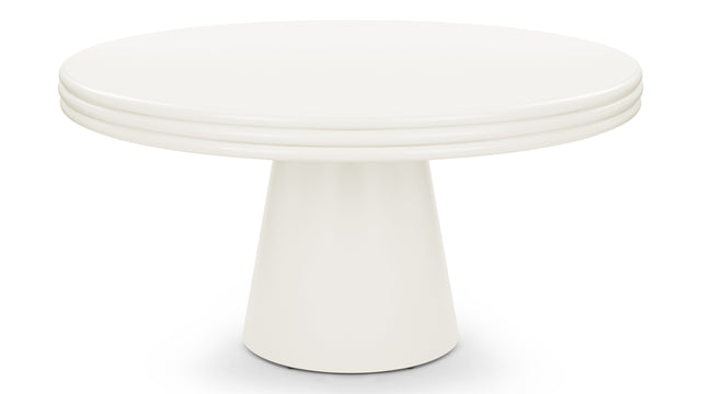 Pascal - Pascal Round Dining Table, Ivory, 59in