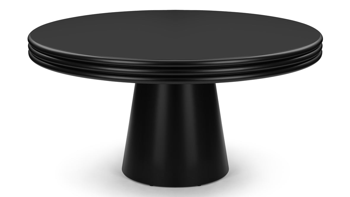 Pascal - Pascal Round Dining Table, Black, 59in