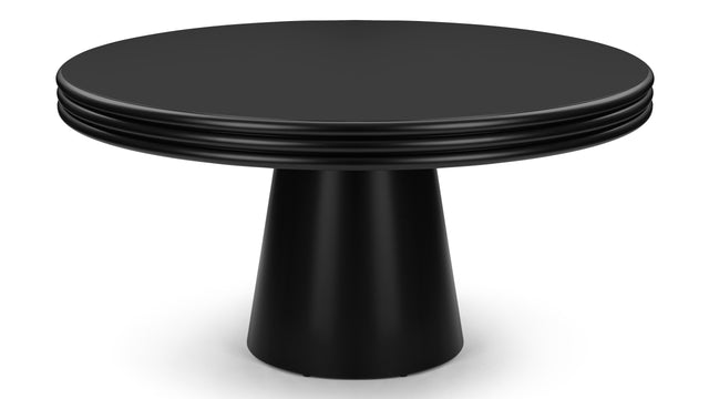 Pascal - Pascal Round Dining Table, Black, 59in