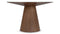 Cella - Cella Dining Table, White Glass and Walnut, 47in