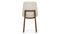 LeBlanc - LeBlanc Side Chair, Taupe Vegan Leather and Walnut