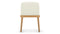 LeBlanc - LeBlanc Armchair, Eggshell Vegan Leather and Natural Ash