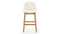 LeBlanc - LeBlanc Counter Stool, Eggshell Vegan Leather and Natural Ash
