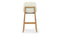 LeBlanc - LeBlanc Counter Stool, Eggshell Vegan Leather and Natural Ash