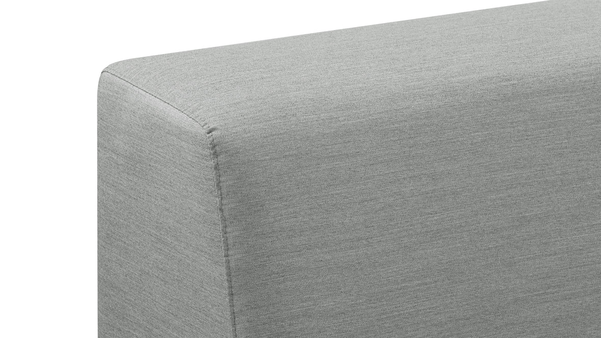 Acqua - Acqua Outdoor Sectional Module, Sofa, Left, Dove Gray Performance Weave