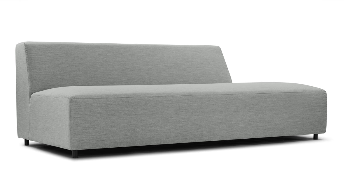 Acqua - Acqua Outdoor Sectional Module, Sofa, Left, Dove Gray Performance Weave