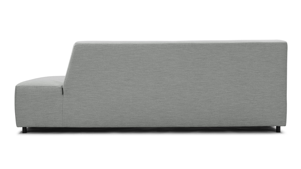 Acqua - Acqua Outdoor Sectional Module, Sofa, Left, Dove Gray Performance Weave