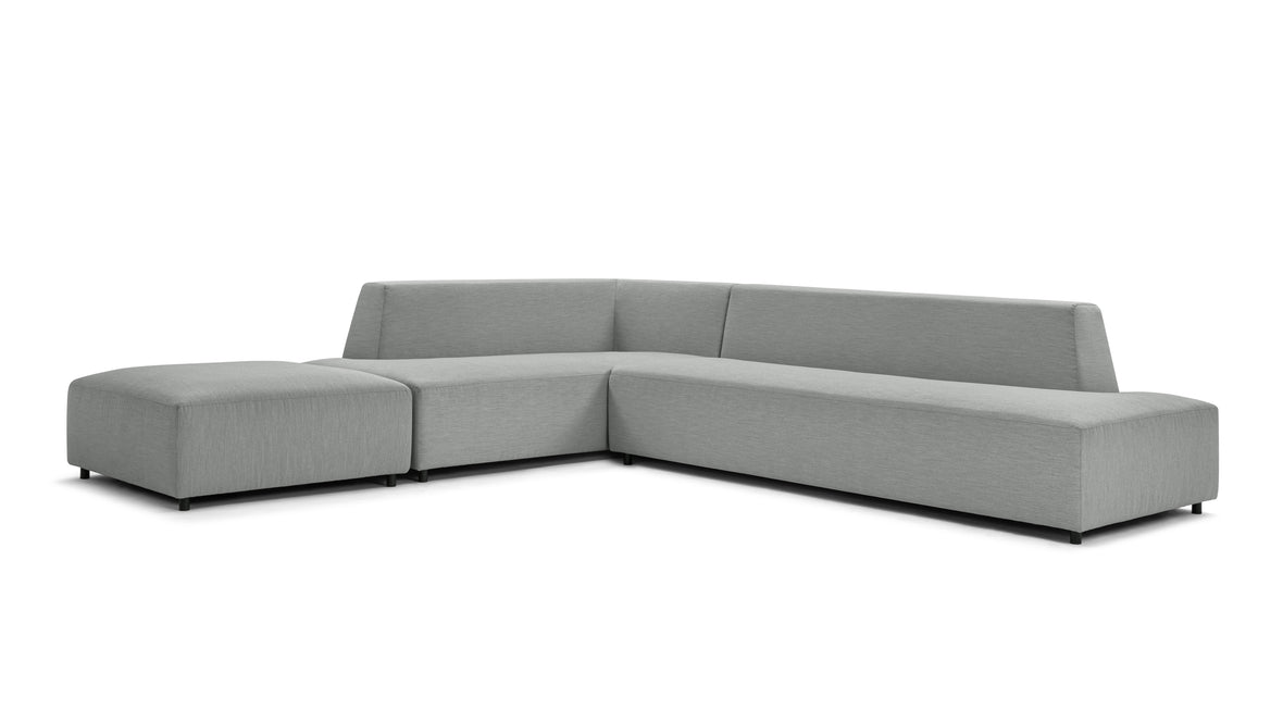 Acqua - Acqua Outdoor Sectional, Left Corner, Dove Gray Performance Weave