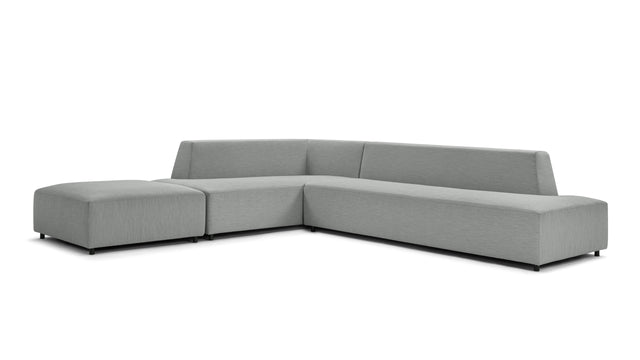 Acqua - Acqua Outdoor Sectional, Left Corner, Dove Gray Performance Weave