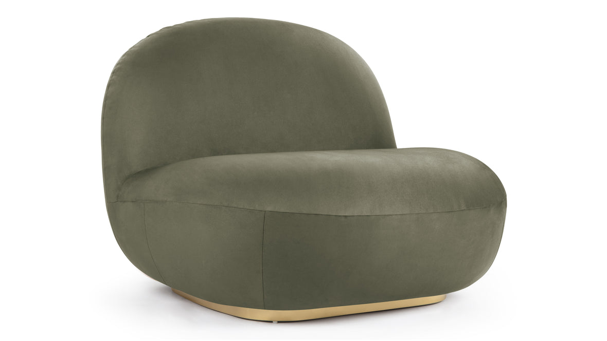 Pacha - Pacha Lounge Chair, Sage Vegan Suede