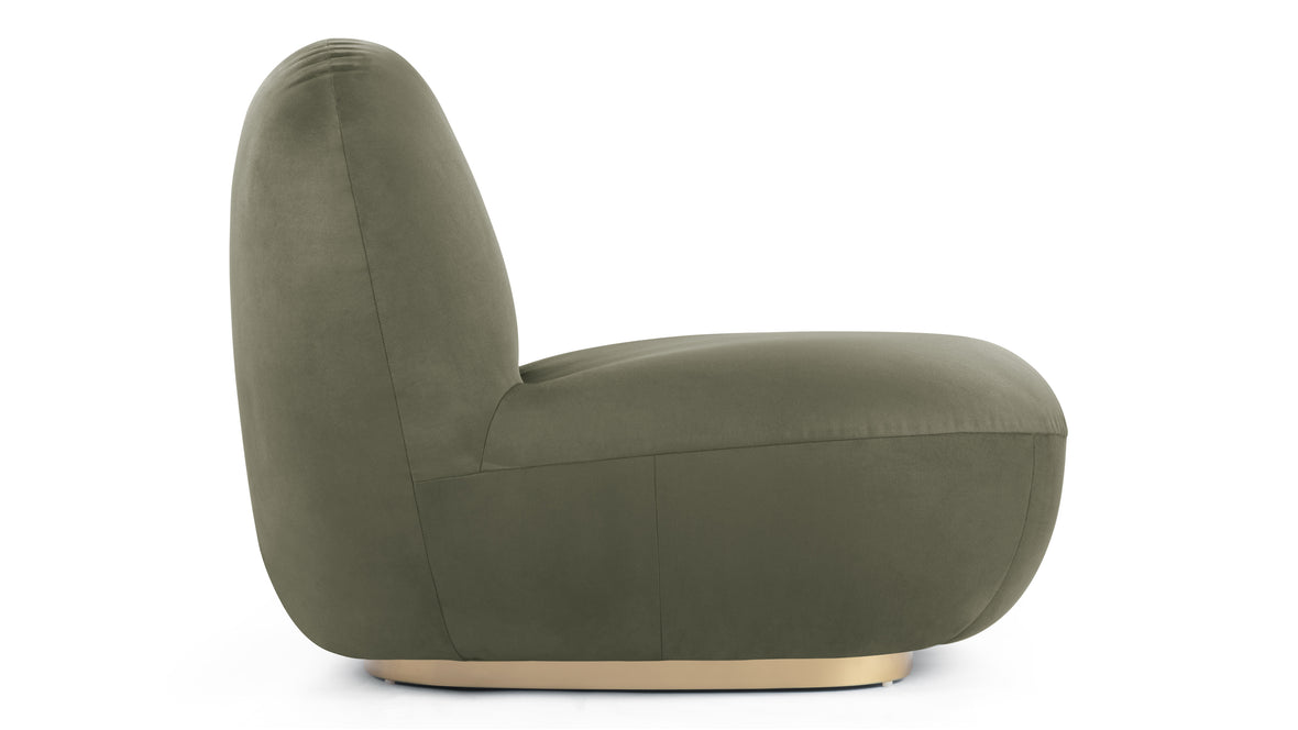 Pacha - Pacha Lounge Chair, Sage Vegan Suede