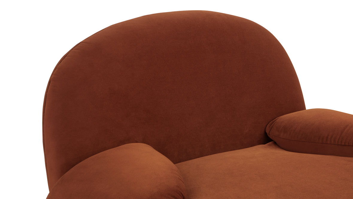 Pacha - Pacha Lounge Armchair, Russet Plush Velvet