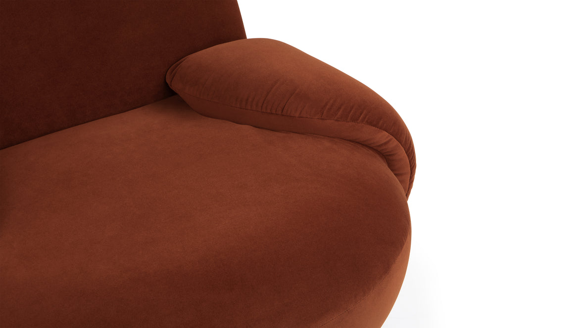 Pacha - Pacha Lounge Armchair, Russet Plush Velvet