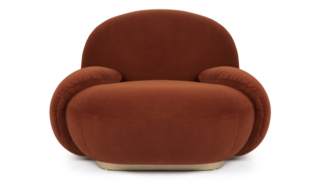 Pacha - Pacha Lounge Armchair, Russet Plush Velvet