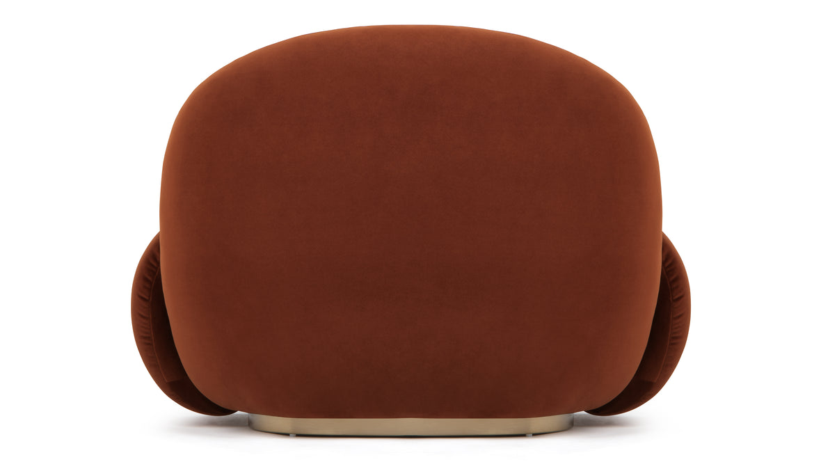Pacha - Pacha Lounge Armchair, Russet Plush Velvet
