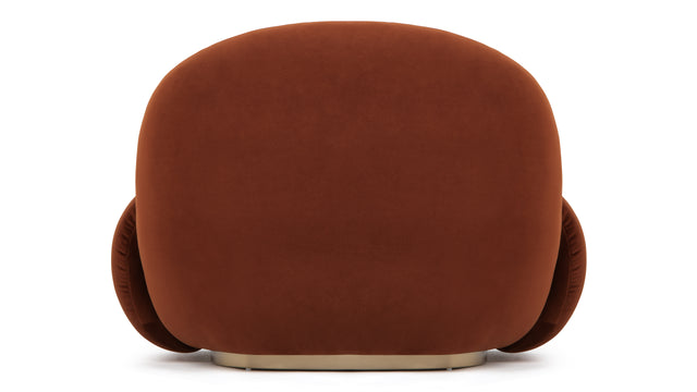 Pacha - Pacha Lounge Armchair, Russet Plush Velvet