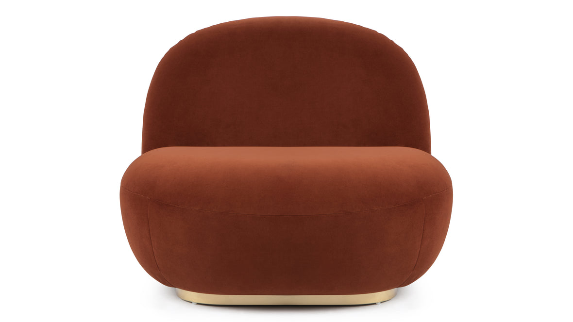 Pacha - Pacha Lounge Chair, Russet Plush Velvet
