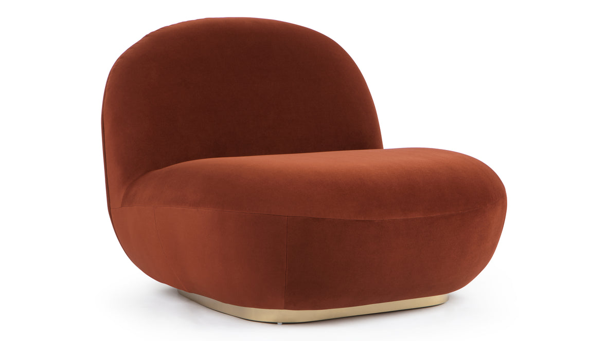 Pacha - Pacha Lounge Chair, Russet Plush Velvet