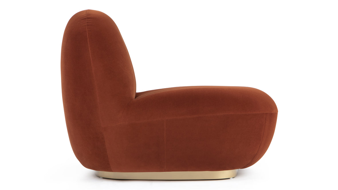 Pacha - Pacha Lounge Chair, Russet Plush Velvet