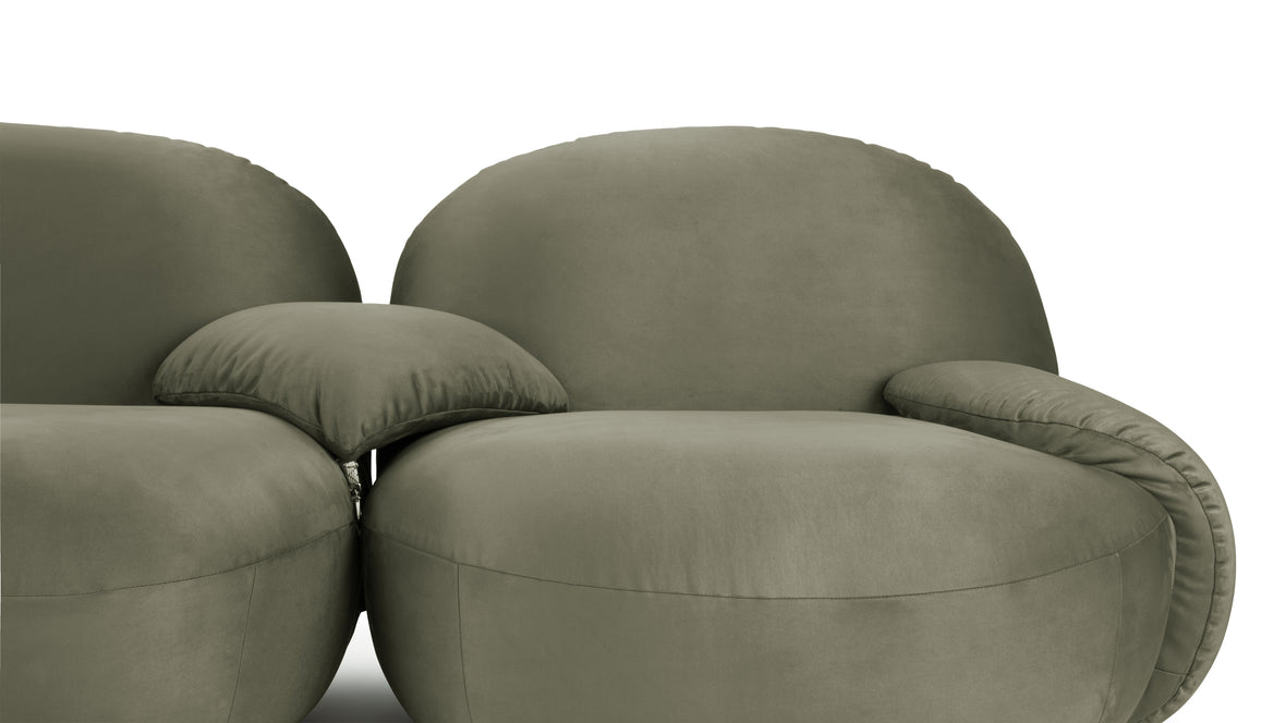 Pacha - Pacha Sofa, Sage Vegan Suede
