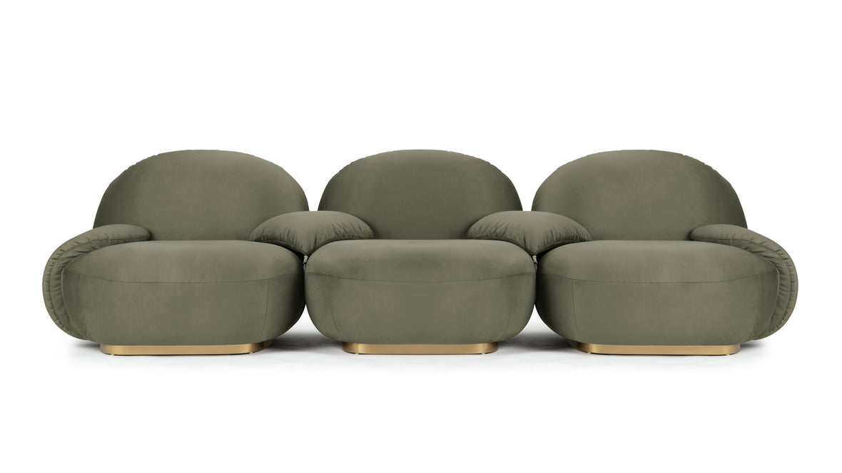 Pacha - Pacha Sofa, Sage Vegan Suede