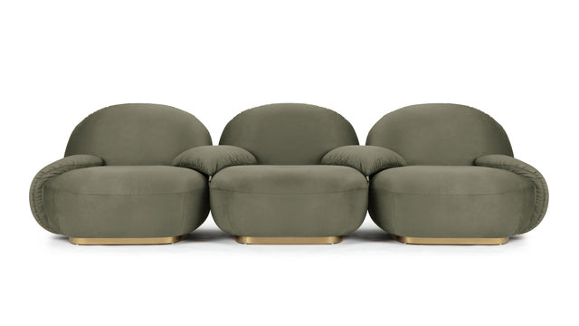 Pacha - Pacha Sofa, Sage Vegan Suede