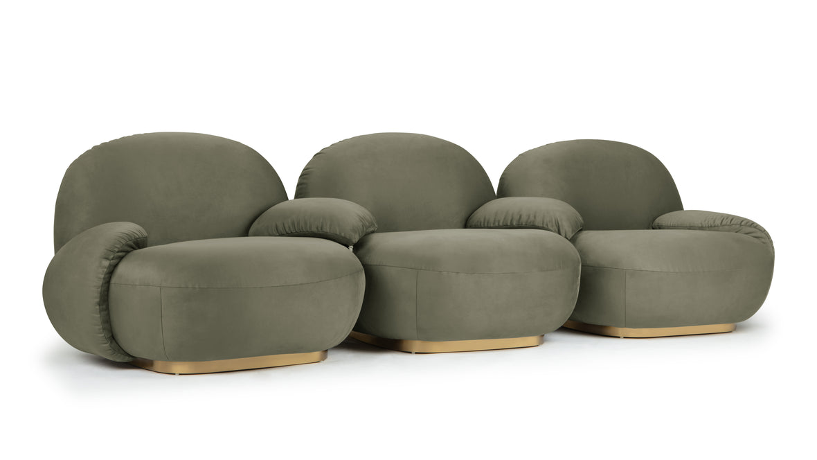 Pacha - Pacha Sofa, Sage Vegan Suede