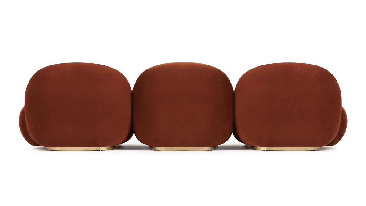 Pacha - Pacha Sofa, Russet Plush Velvet