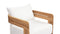 Lusso - Lusso Outdoor Lounge Chair, Natural Teak with White Cushions
