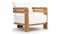Lusso - Lusso Outdoor Lounge Chair, Natural Teak with White Cushions