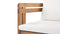 Lusso - Lusso Outdoor Dining Chair, Natural Teak with White Cushions