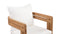 Lusso - Lusso Outdoor Dining Chair, Natural Teak with White Cushions
