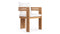Lusso - Lusso Outdoor Dining Chair, Natural Teak with White Cushions
