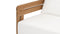Lusso - Lusso Outdoor Sofa, Natural Teak with White Cushions