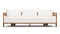 Lusso - Lusso Outdoor Sofa, Natural Teak with White Cushions