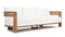 Lusso - Lusso Outdoor Sofa, Natural Teak with White Cushions