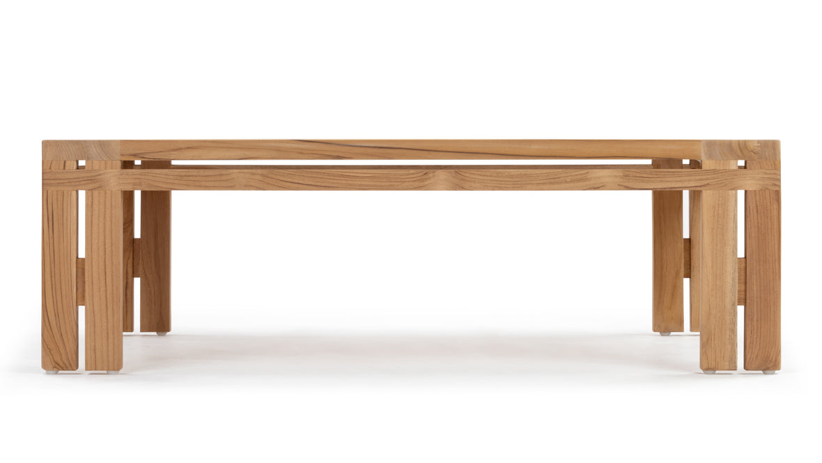 Lusso - Lusso Outdoor Coffee Table, Natural Teak
