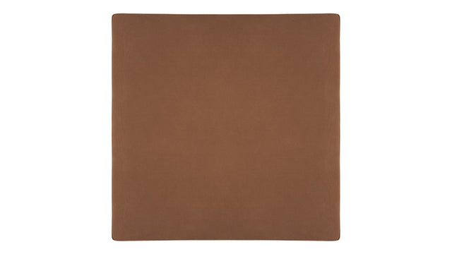 Lusso - Lusso Outdoor Ottoman, Natural Teak with Mocha Cushion