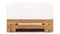 Lusso - Lusso Outdoor Ottoman, Natural Teak with White Cushion