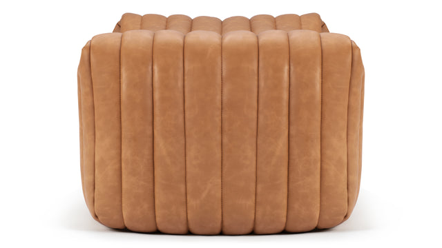Sandra - Sandra Ottoman, Tan Vegan Leather