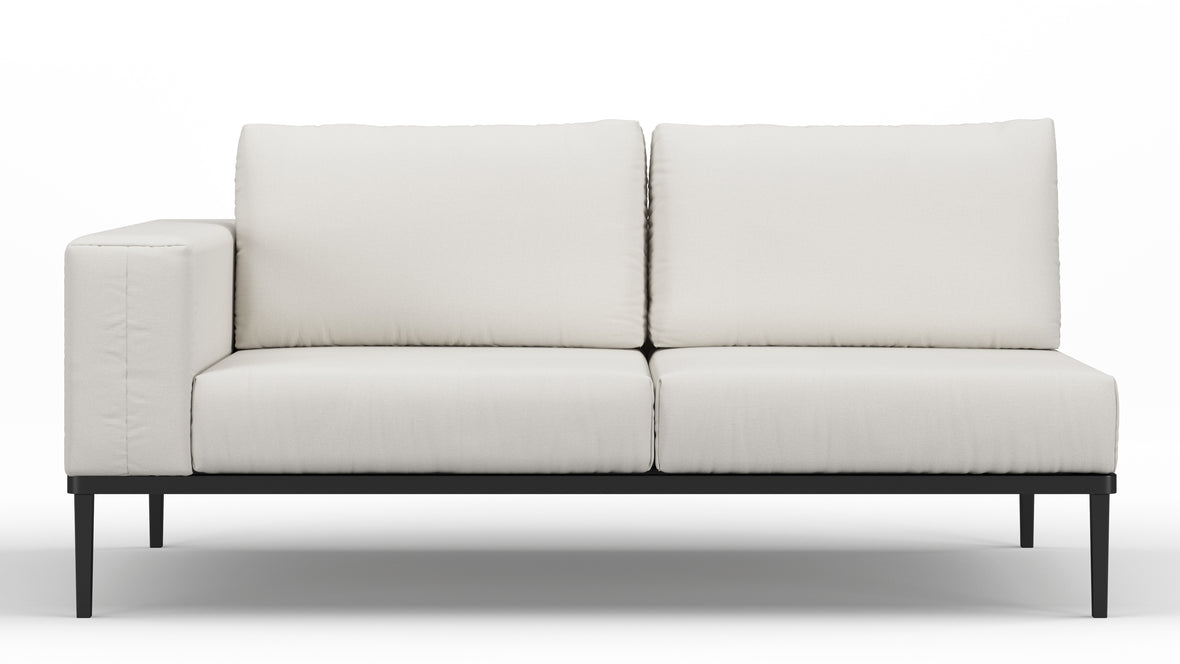 Marcus - Marcus Outdoor Two Seater Sofa, Left Arm, Shell Performance Weave
