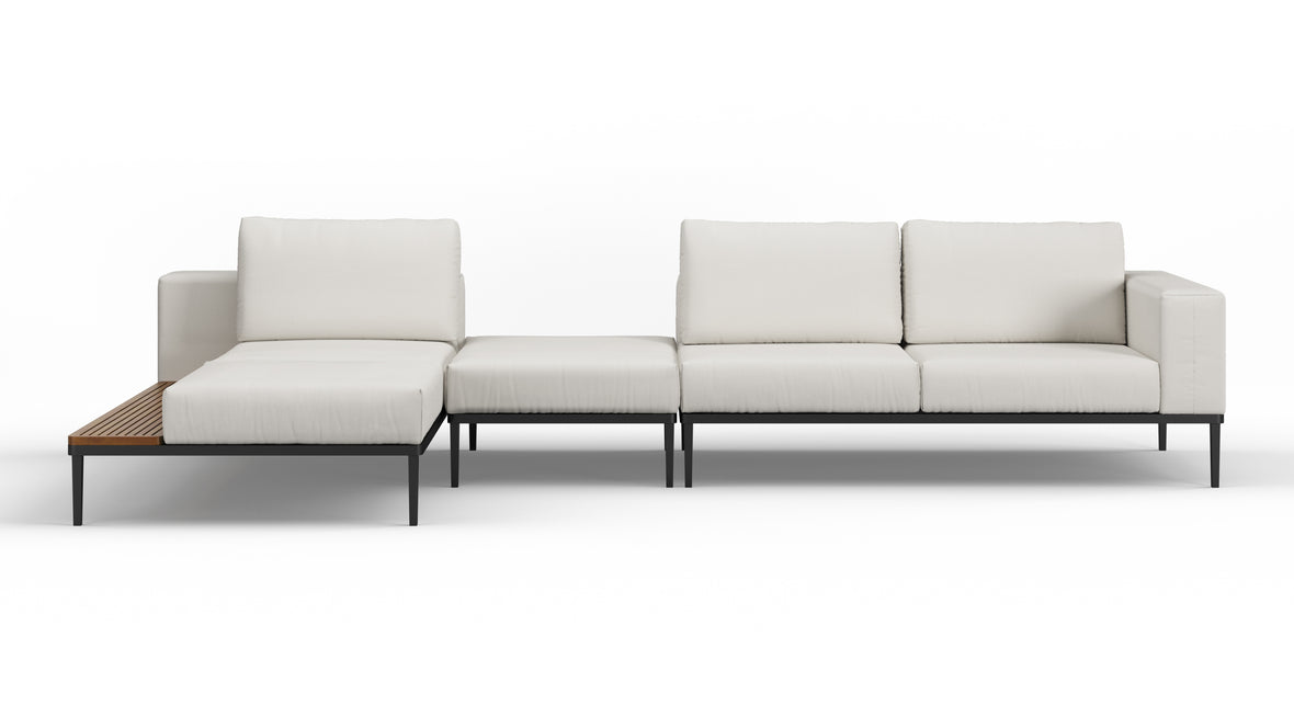 Marcus - Marcus Outdoor Sectional, Left Chaise, Shell Performance Weave